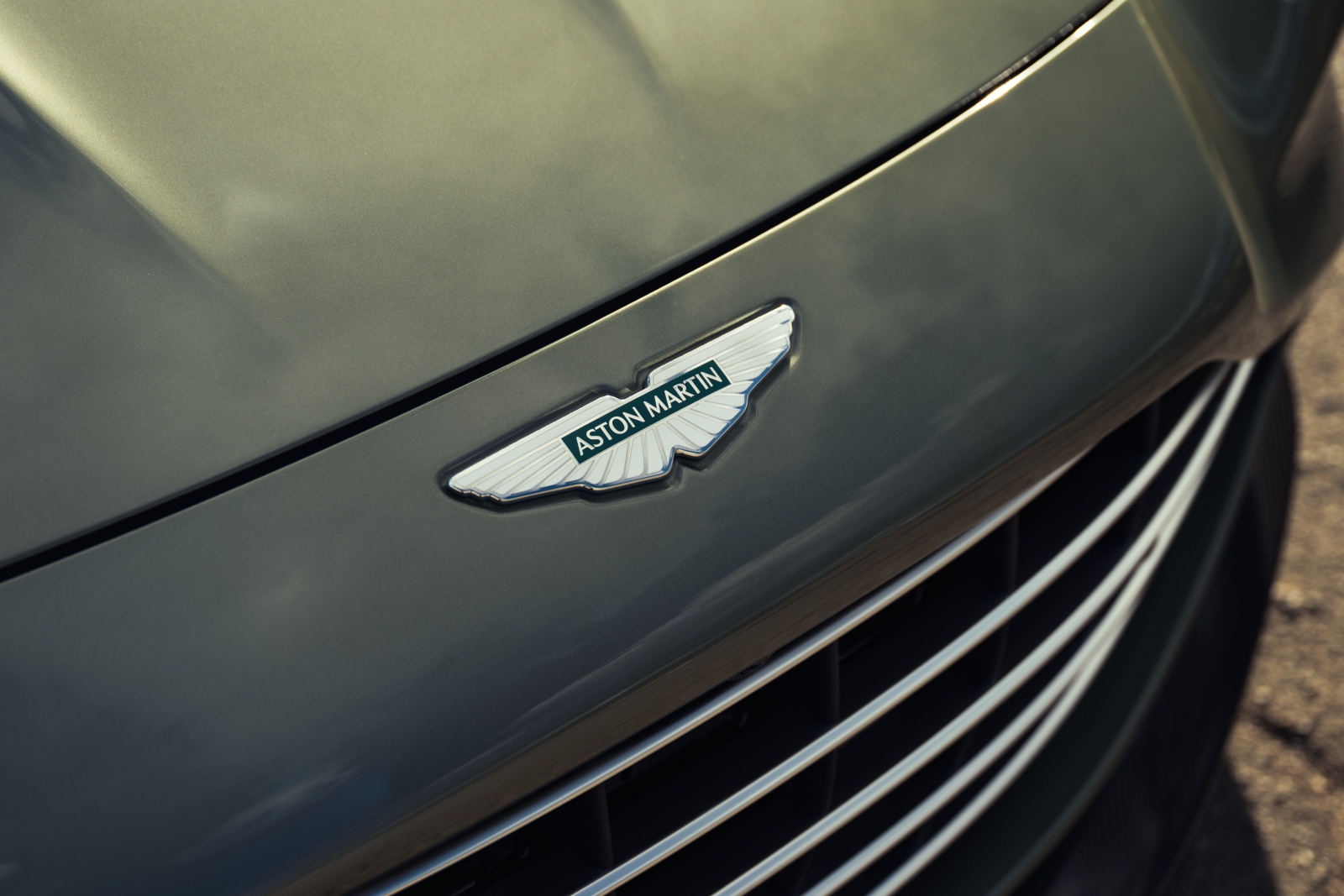 enamel Aston Martin badge on the front of the 2026 Vantaga Roadster