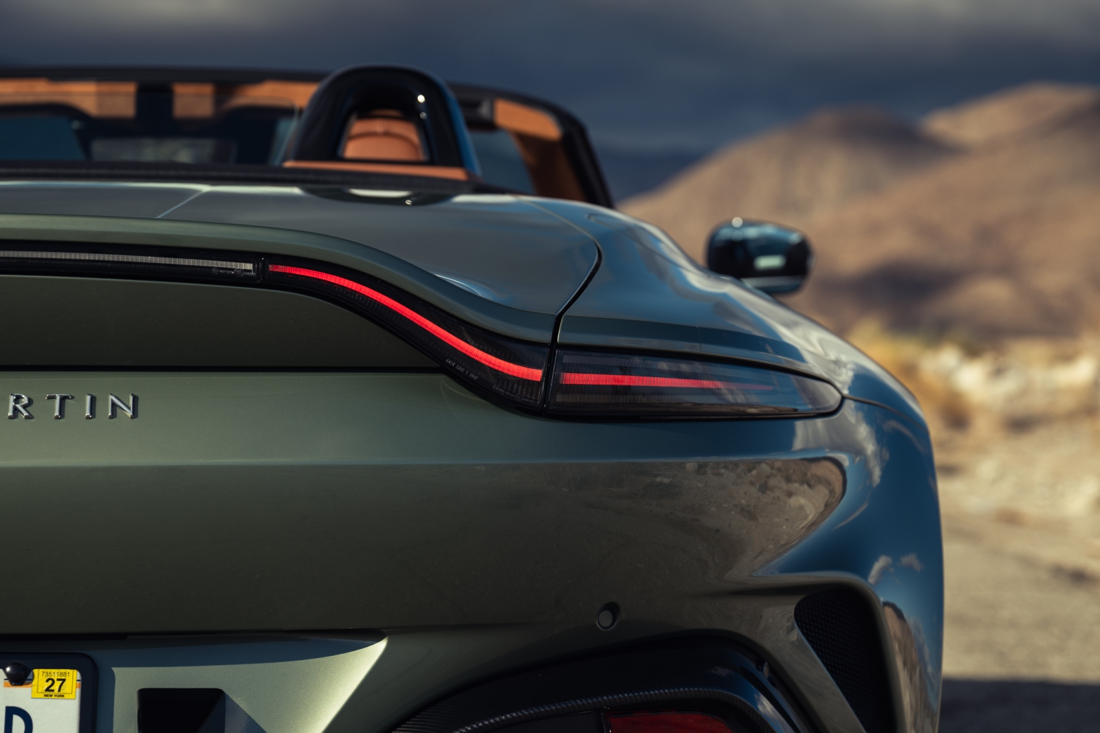 Taillight of the 2026 Aston Martin Vantage roadster